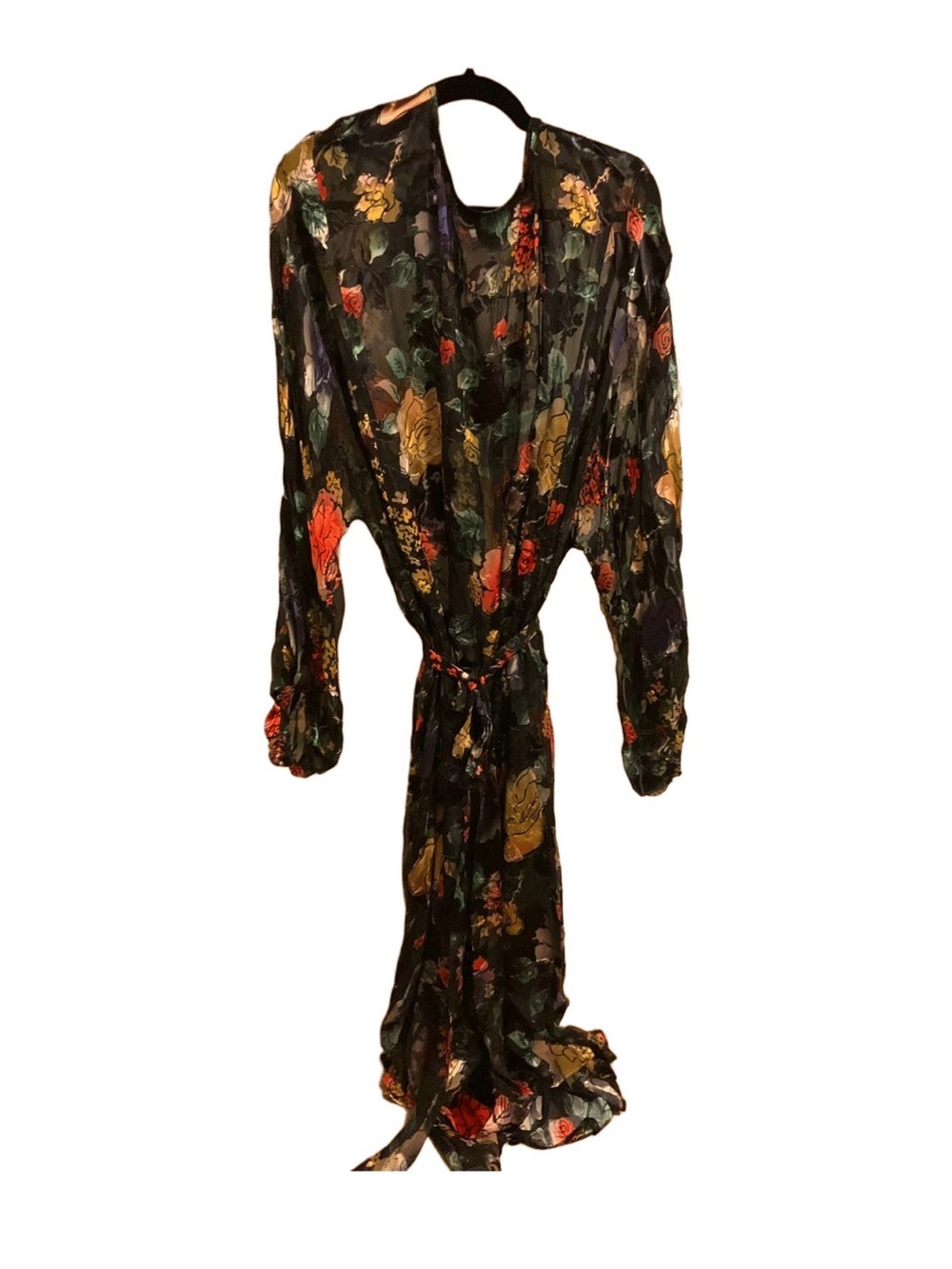 RIXO Like New Pia Bloom Black Sheer Dress Sz 22